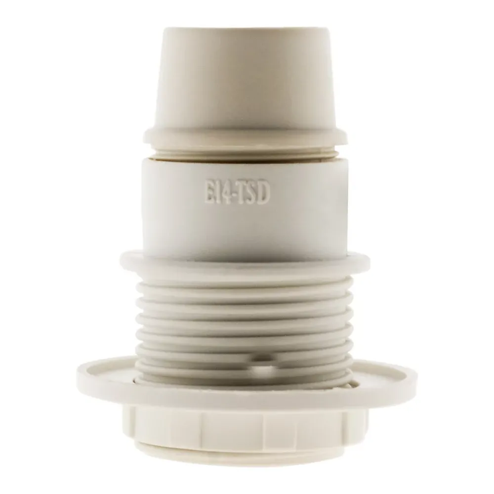 Zenitech Douille Électrique-Douille E14 simple bague - Blanc -