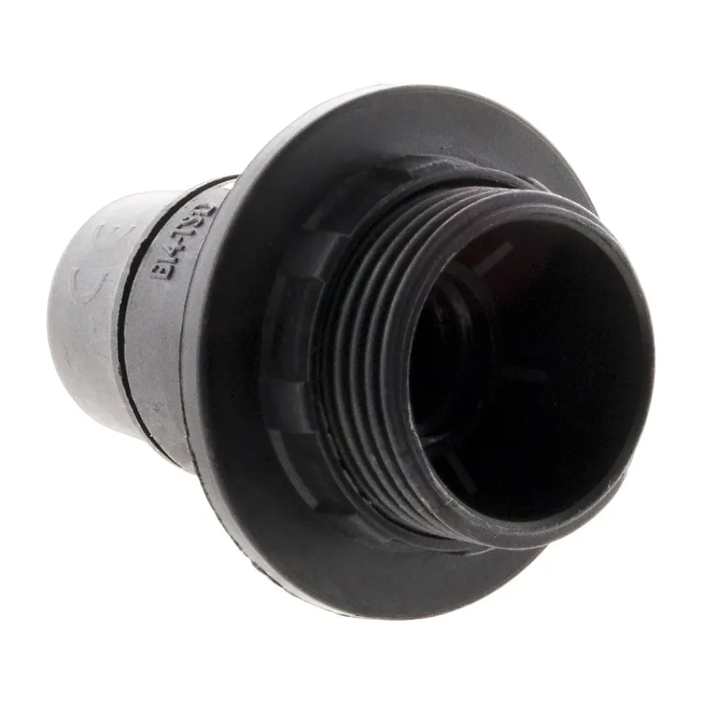 Zenitech Douille Électrique-Douille E14 simple bague - Noir -