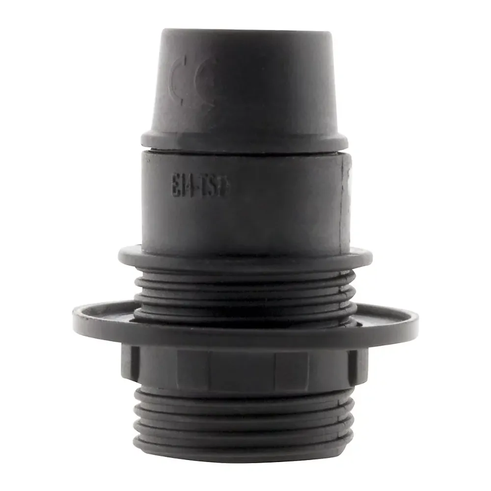 Zenitech Douille Électrique-Douille E14 simple bague - Noir -