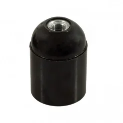 Lnd Douille Électrique-Douille Noire E27 noire Bakélite à Chemise Lisse Style Rétro et Qualité Moderne