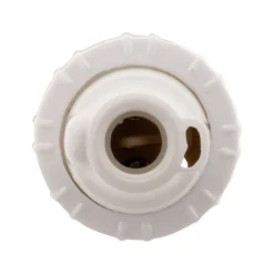Zenitech 3 douilles B22 en nylon avec 1 bague - Blanc -