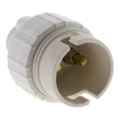 Zenitech 3 douilles B22 en nylon avec 1 bague - Blanc -