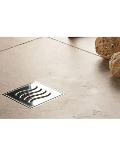 Karag Drain de douche carré en acier inoxydable CONFLUO TIDE 15x15 cm