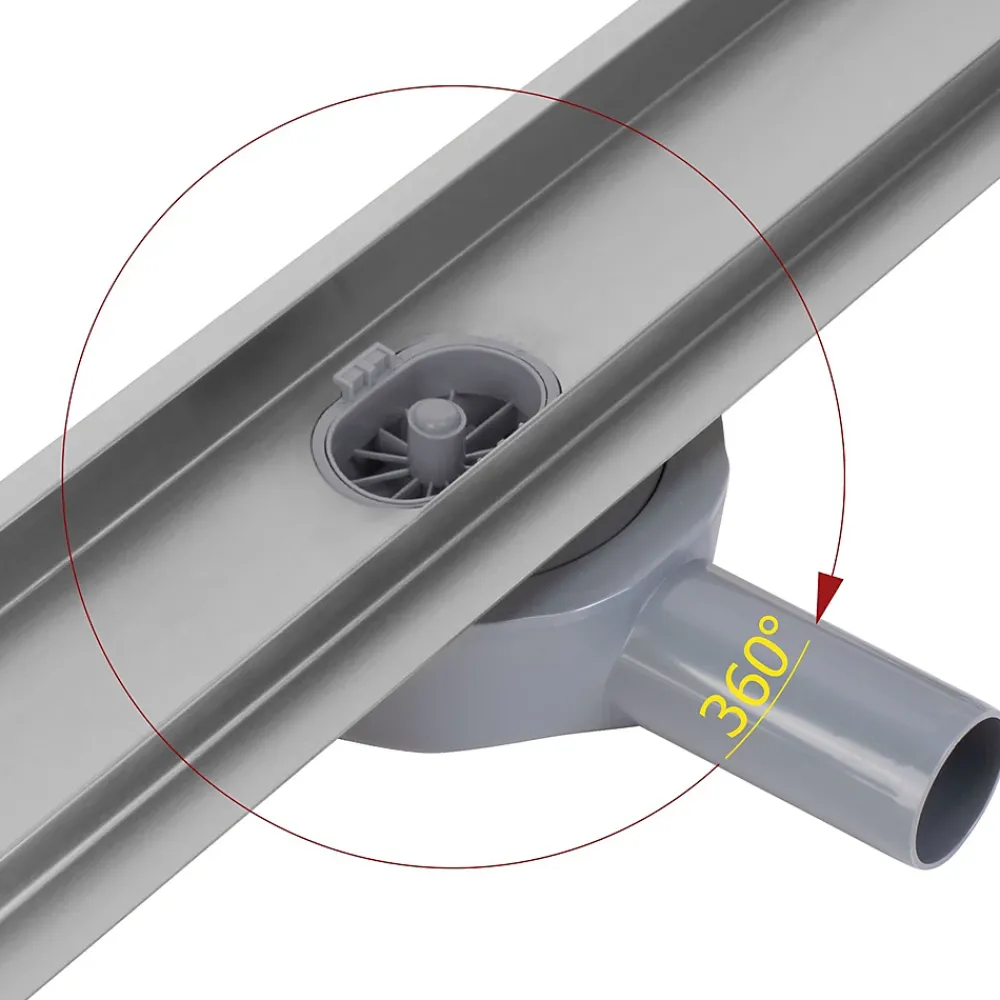 Rea Evacuation De Douche-Drain Linéaire Neox Pro 90 Brush Steel