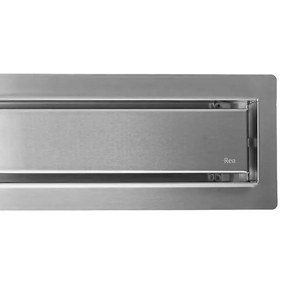 Rea Evacuation De Douche-Drain Linéaire Neox Pro 90 Brush Steel