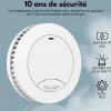 Aroha Détecteur de fumée Safety Pro Mini - Batterie 10 ans - Détecteur de fumée - Alarme incendie - 5 pièces