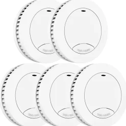 Aroha Détecteur de fumée Safety Pro Mini - Batterie 10 ans - Détecteur de fumée - Alarme incendie - 5 pièces