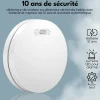 Aroha Détecteur De Monoxyde De Carbone Et Gaz|Détecteur De Fumée, Gaz Et Protection Incendie-Détecteur de fumée/chaleur connectable Link - Batterie 10 ans - Capteur de fumée interconnecté - Alarme incendie - Pack de 3