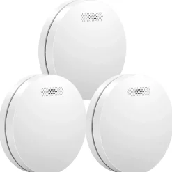 Aroha Détecteur De Monoxyde De Carbone Et Gaz|Détecteur De Fumée, Gaz Et Protection Incendie-Détecteur de fumée/chaleur connectable Link - Batterie 10 ans - Capteur de fumée interconnecté - Alarme incendie - Pack de 3