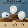 Aroha Détecteur de fumée/chaleur connectable Link - Batterie 10 ans - Capteur de fumée interconnecté - Alarme incendie - Pack de 2