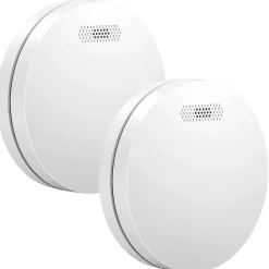 Aroha Détecteur de fumée/chaleur connectable Link - Batterie 10 ans - Capteur de fumée interconnecté - Alarme incendie - Pack de 2
