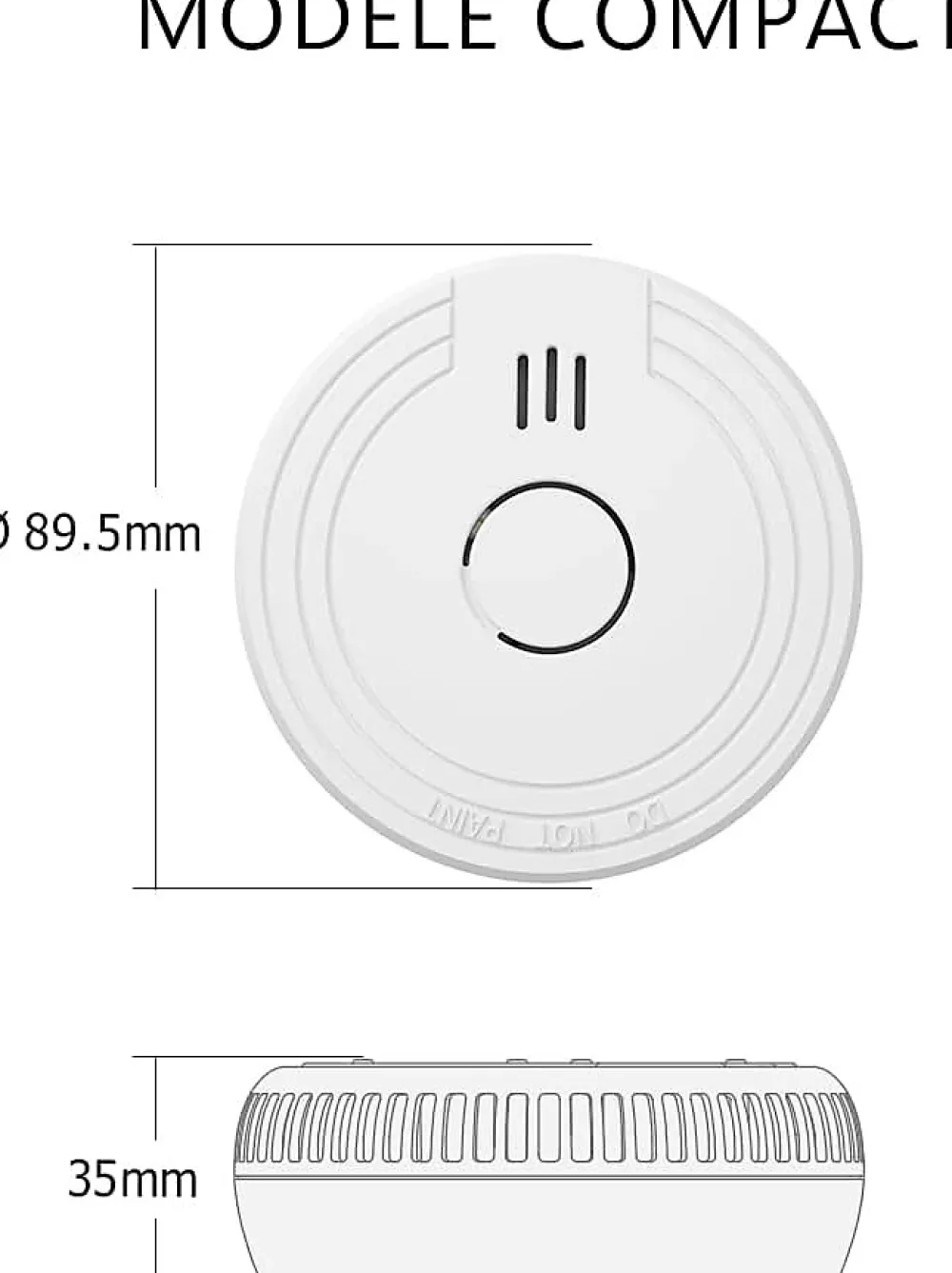 Nature Pro Détecteur de fumée - Conforme à la Norme européenne EN14604, Blanc