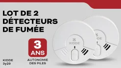 Kidde Détecteur de fumée 3Y29 autonomie 3 ans