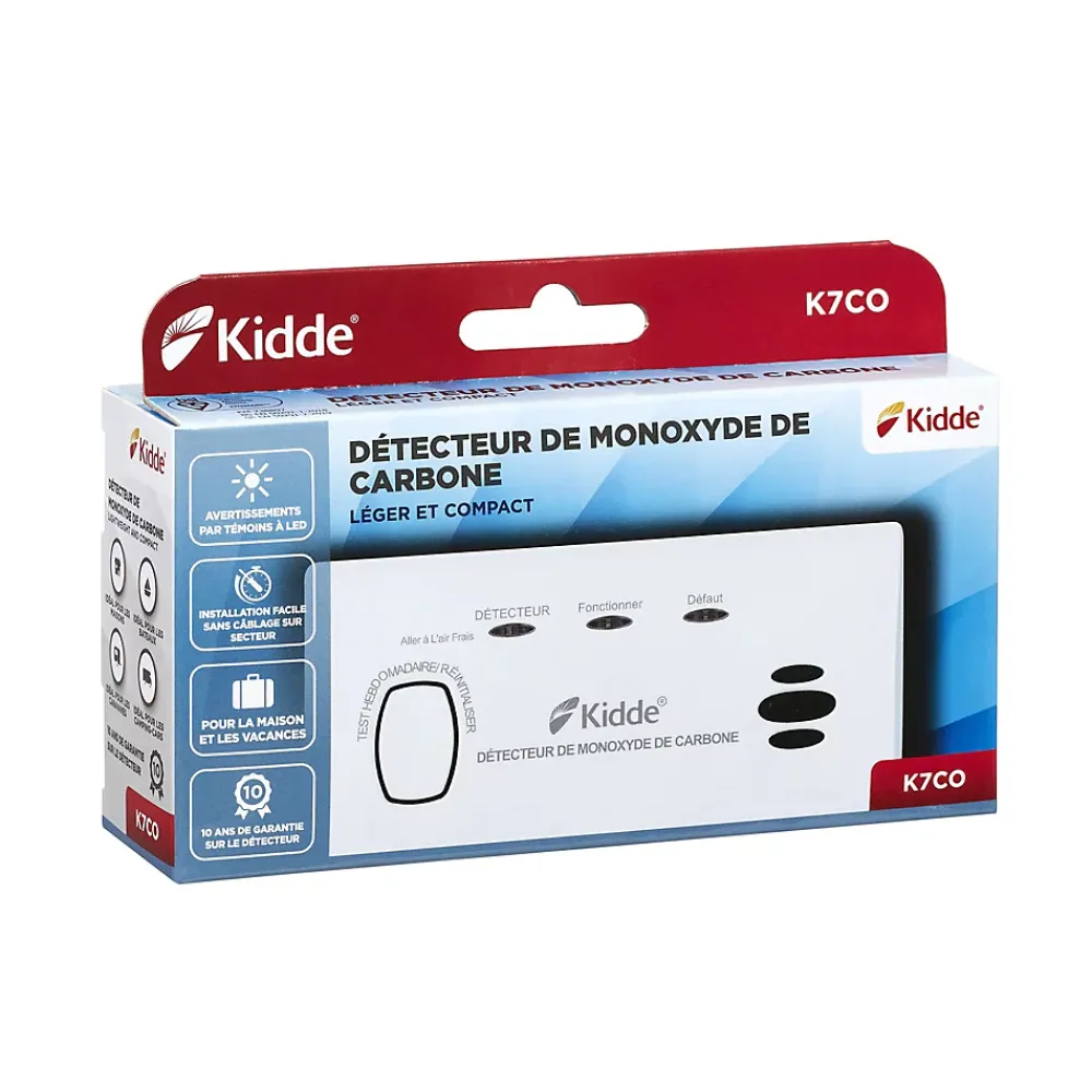 Kidde Détecteur De Monoxyde De Carbone Et Gaz|Détecteur De Fumée, Gaz Et Protection Incendie-Détecteur de monoxyde de carbone 7CO