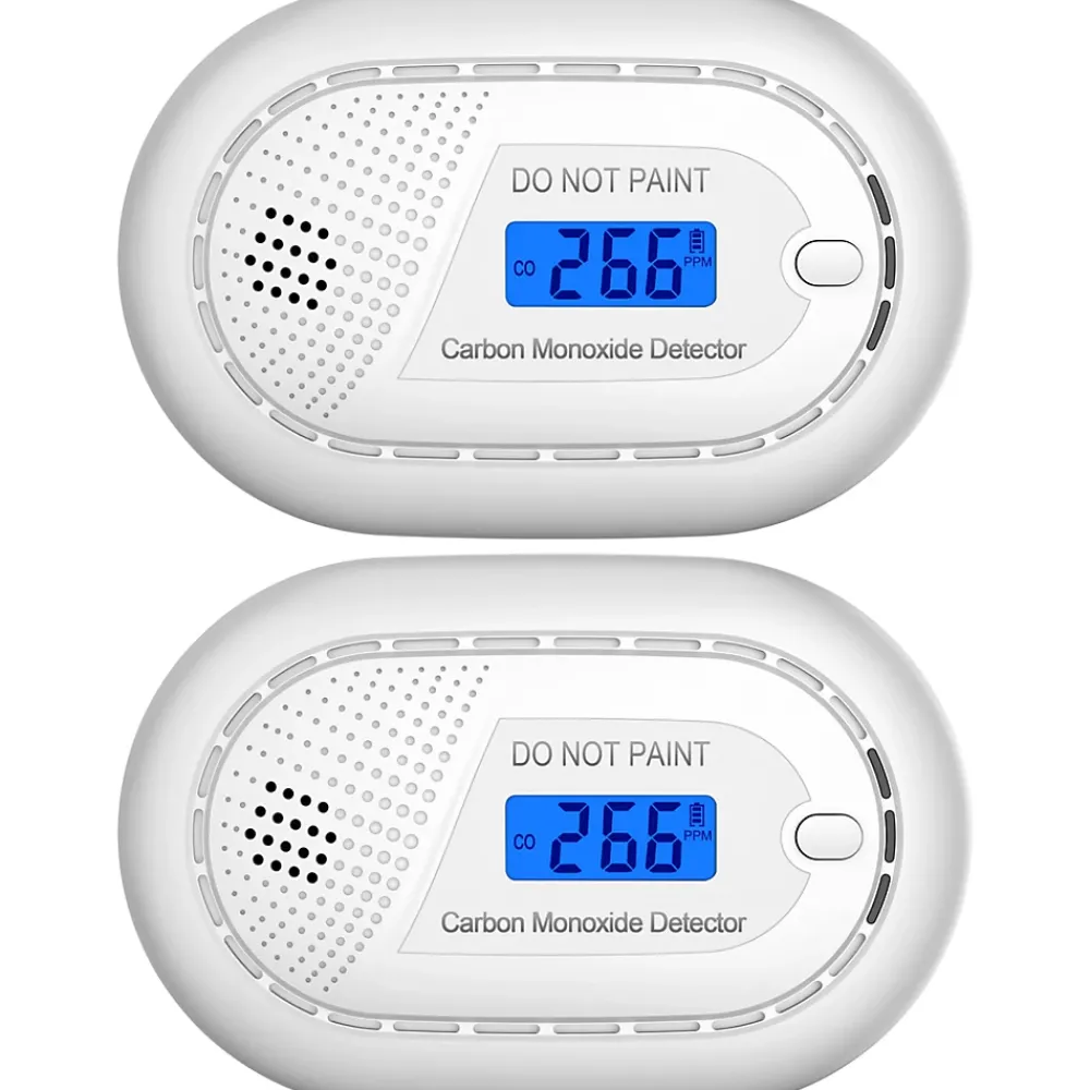 Aroha Détecteur de monoxyde de carbone Safety Pro - Batterie 10 ans - Alarme de CO portable, capteur de CO - 2 pièces