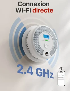 X-Sense Détecteur Fumée et CO Connecté Wi-Fi Batterie Remplaçable SC07-WX Lot 2