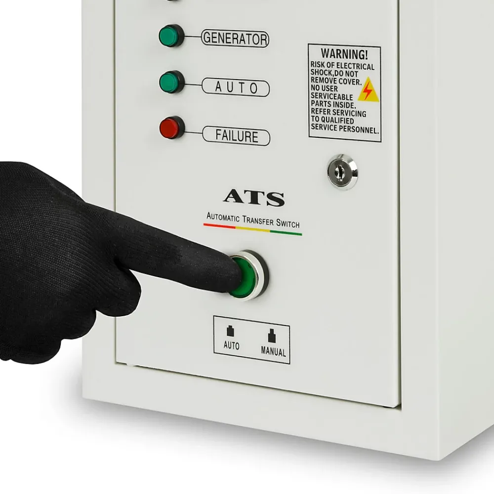 Eberth ATS commutateur de transfert automatique 3 phases jusqu'à 15kW, 400V tension de service, câble de commande 1,5m ATS inclus