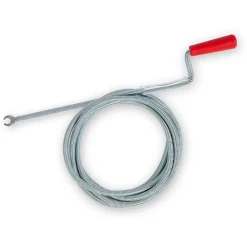 Eberth Furet Déboucheur-Spirale de nettoyage de tuyaux 3m de long et 9mm de diamètre pour tuyaux à partir de 40mm tête en forme de griffe de 20mm