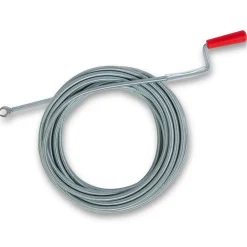 Eberth Furet Déboucheur-Spirale de nettoyage de tuyaux 8m de long et 9mm de diamètre pour tuyaux à partir de 40mm tête en forme de griffe de 20mm