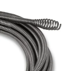 Eberth Spirale 7,6m Pièce de Rechange pour Nettoyeur de Tuyaux, Boring Bulb Cutter Tête, Diamètre 11mm, tuyaux diamètre 2-5cm
