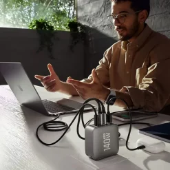 EcoFlow Chargeur Et Câble Usb-RAPID Pro Charger 140W - Chargeur GaN 4 ports, compact et puissant