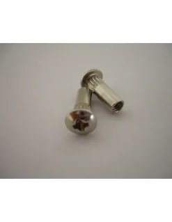 Vis Express Ecrou Relieur Tête Poelier Pozi M4X9 5X15 Acier nickelé - 1 pièce