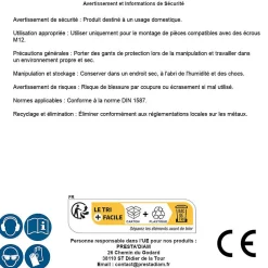 D-Work 25 Ecrous Borgnes M22 mm - DIN 1587 - Inox A2 -