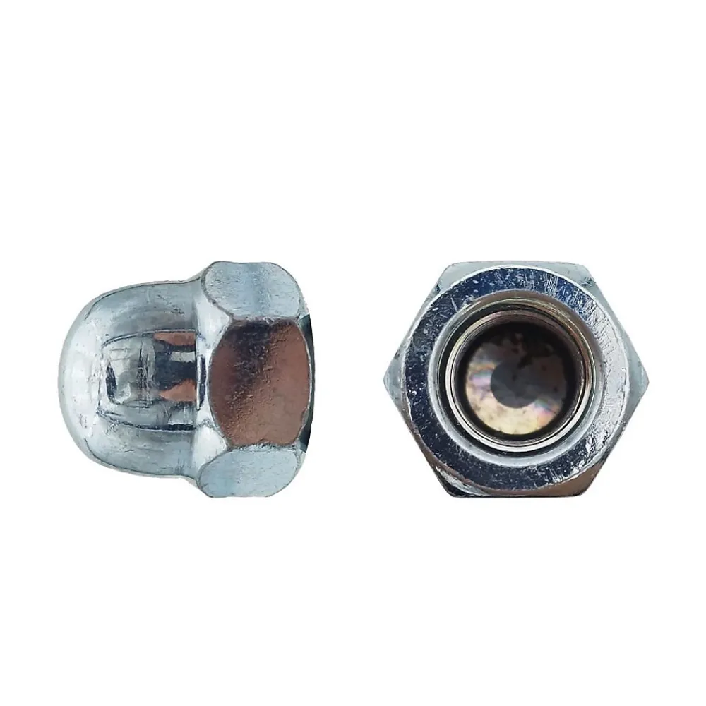 D-Work 50 Ecrous Borgnes M20 mm - DIN 1587 - Zingué blanc -