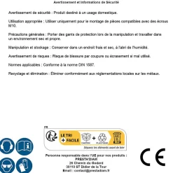 D-Work Écrou-50 Ecrous Borgnes M16 mm - DIN 1587 - Zingué blanc -