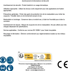 D-Work Écrou-5 Ecrous à Oeil M24 mm - Inox A2 -
