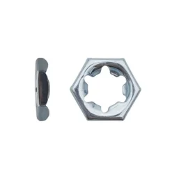 D-Work Écrou-100 Ecrous PAL Autofreinés à Effet Ressort M20 mm - DIN 7967 - Zingué blanc -