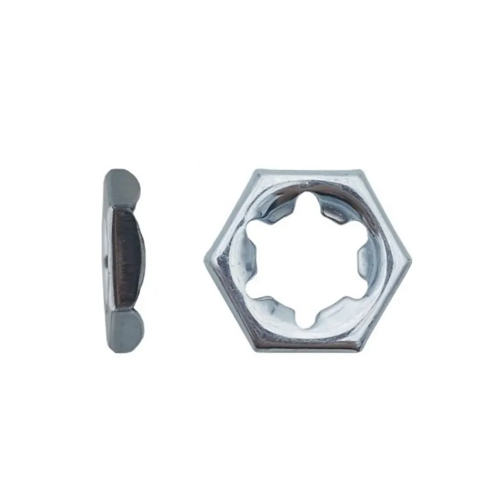 D-Work Écrou-100 Ecrous PAL Autofreinés à Effet Ressort M20 mm - DIN 7967 - Zingué blanc -