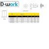 D-Work Écrou-200 Ecrous à Sertir Borgnes Tête Plate GOFIX M6 x 20.5 mm - Acier -