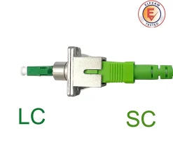 Elfcam-shop Câble, Fil Et Cordon D'Alimentation-Elfcam - Adaptateur Fibre Optique Monomode Simplex LC/APC Mâle à SC/APC Femelle, Lot de 1
