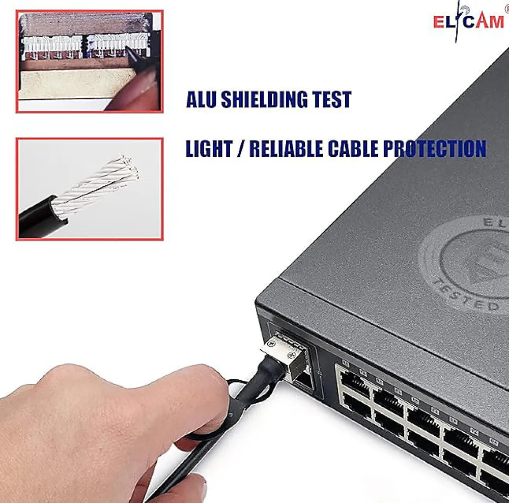 Elfcam-shop Elfcam - Câble DAC SFP+ à SFP+ 10Gb - 8m, Twinax Attache Directe, Haute Performance