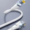 Elfcam-shop Câble Et Connectique Réseau-Elfcam - Câble Ethernet RJ45 Cat 7 SFTP 15m (Rond Blanc), 10Gbps, 600MHz, Cuivre, Anti-Interférences