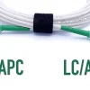 Elfcam-shop Elfcam - Câble Fibre Optique LC/APC à LC/APC - 20m (Blanc), Jarretière Optique Simplex Monomode 9/125um LSZH