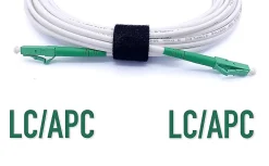 Elfcam-shop Elfcam - Câble Fibre Optique LC/APC à LC/APC - 20m (Blanc), Jarretière Optique Simplex Monomode 9/125um LSZH