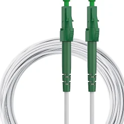 Elfcam-shop Elfcam - Câble Fibre Optique LC/APC à LC/APC - 20m (Blanc), Jarretière Optique Simplex Monomode 9/125um LSZH