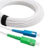 Elfcam-shop Elfcam - Câble Fibre Optique SC-APC à SC-UPC - 2m (Blanc), Jarretière Optique 9/125um, Compatible Freebox, Livebox
