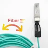 Elfcam-shop Box Domotique-Elfcam - Câble Optique Actif SFP+ à SFP+ - 20m, AOC 10 Gbit/s OM3, Ultra Performant, Réseau Professionnels, PC