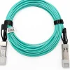 Elfcam-shop Box Domotique-Elfcam - Câble Optique Actif SFP+ à SFP+ - 1m, AOC 10 Gbit/s OM3, Ultra Performant, Réseau Professionnels, PC