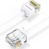 Elfcam-shop Elfcam - Câble RJ45 Cat 6 Slim 3m (Blanc) - 32AWG Ultra Fin, Réseau LAN/WAN, Haut Débit, Idéal PC, Box, Routeur