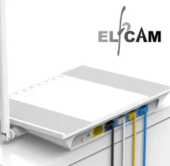 Elfcam-shop Elfcam - Câble RJ45 Cat 6 Slim 3m (Blanc) - 32AWG Ultra Fin, Réseau LAN/WAN, Haut Débit, Idéal PC, Box, Routeur