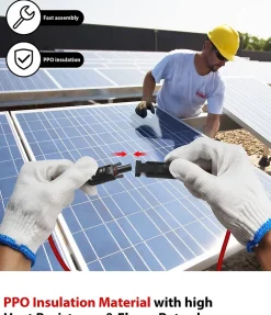 Elfcam-shop Station Électrique-Elfcam - 2 Câbles Solaires 4mm² 3m, Connecteurs M/F, 12AWG, DC1500V, IP68, Anti-UV, Certifié TUV