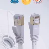 Elfcam-shop Câble Et Connectique Réseau-Elfcam - 12m Câble Ethernet RJ45 Cat7 Flat Blanc, 10Gbps 600MHz, Cuivre, SFTP, Anti-Bruit, PC, Modem, Routeur