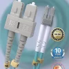 Elfcam-shop Câble, Fil Et Cordon D'Alimentation-Elfcam - 100m Câble à Fibre Optique OM3 SC/UPC à LC/UPC Multimode Duplex 50/125um LSZH