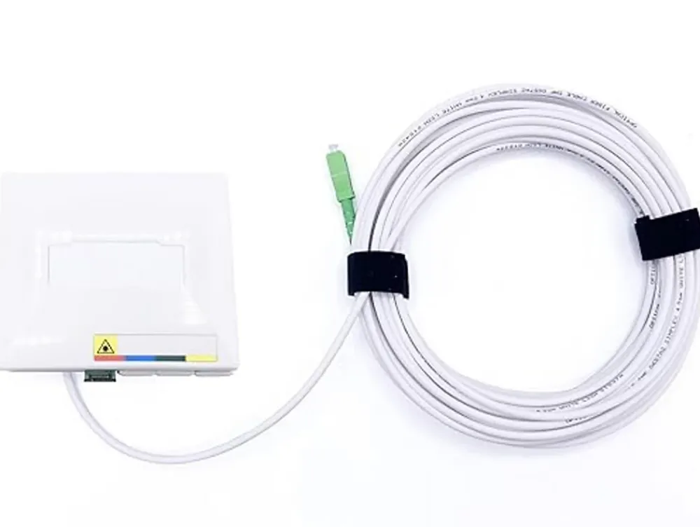 Elfcam-shop Câble, Fil Et Cordon D'Alimentation-Elfcam - 50m Câble Fibre Optique SC/APC à SC/APC, Simplex Monomode 4,0mm avec PTO, Rallonge Fibre sans Perte