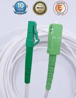 Elfcam-shop Câble, Fil Et Cordon D'Alimentation-Elfcam - 35m Câble Fibre Optique SC/APC à SC/APC, Simplex Monomode 4,0mm avec PTO, Rallonge Fibre sans Perte