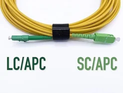 Elfcam-shop Elfcam - 0.5m Câble à Fibre Optique SC/APC à LC/APC Monomode Simplex 9/125um OS2 Jarretière Optique LSZH Jaune